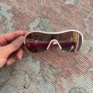 Oakley White and Pink Women's Cycling Sunglasses